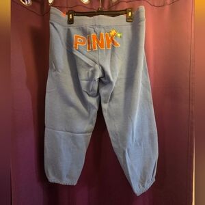 PINK Y2K Victoria's Secret Blue Women's Joggers with Embroidered Dog